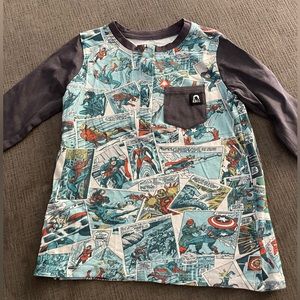 Marvel 3/4 sleeves button Rags top